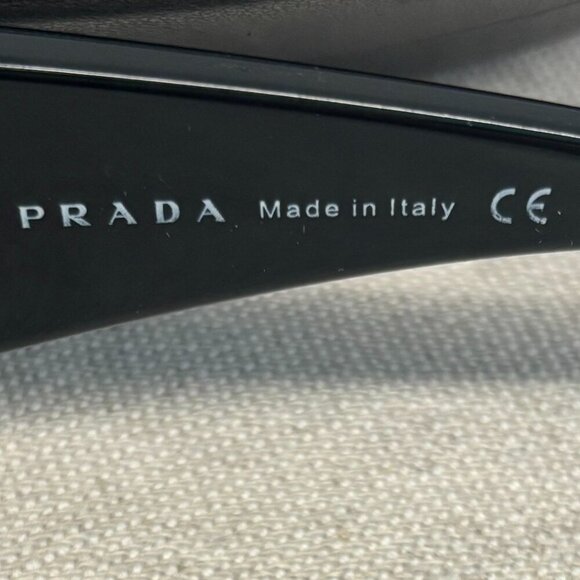 PRADA Women's Sunglasses - Black with Gold - SPR07G 610 15 1AB-1A1 - Picture 6 of 7